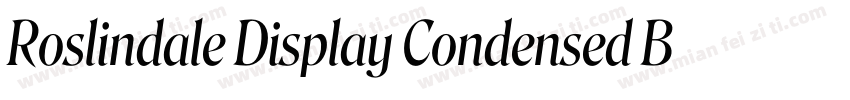 Roslindale Display Condensed Bold字体转换